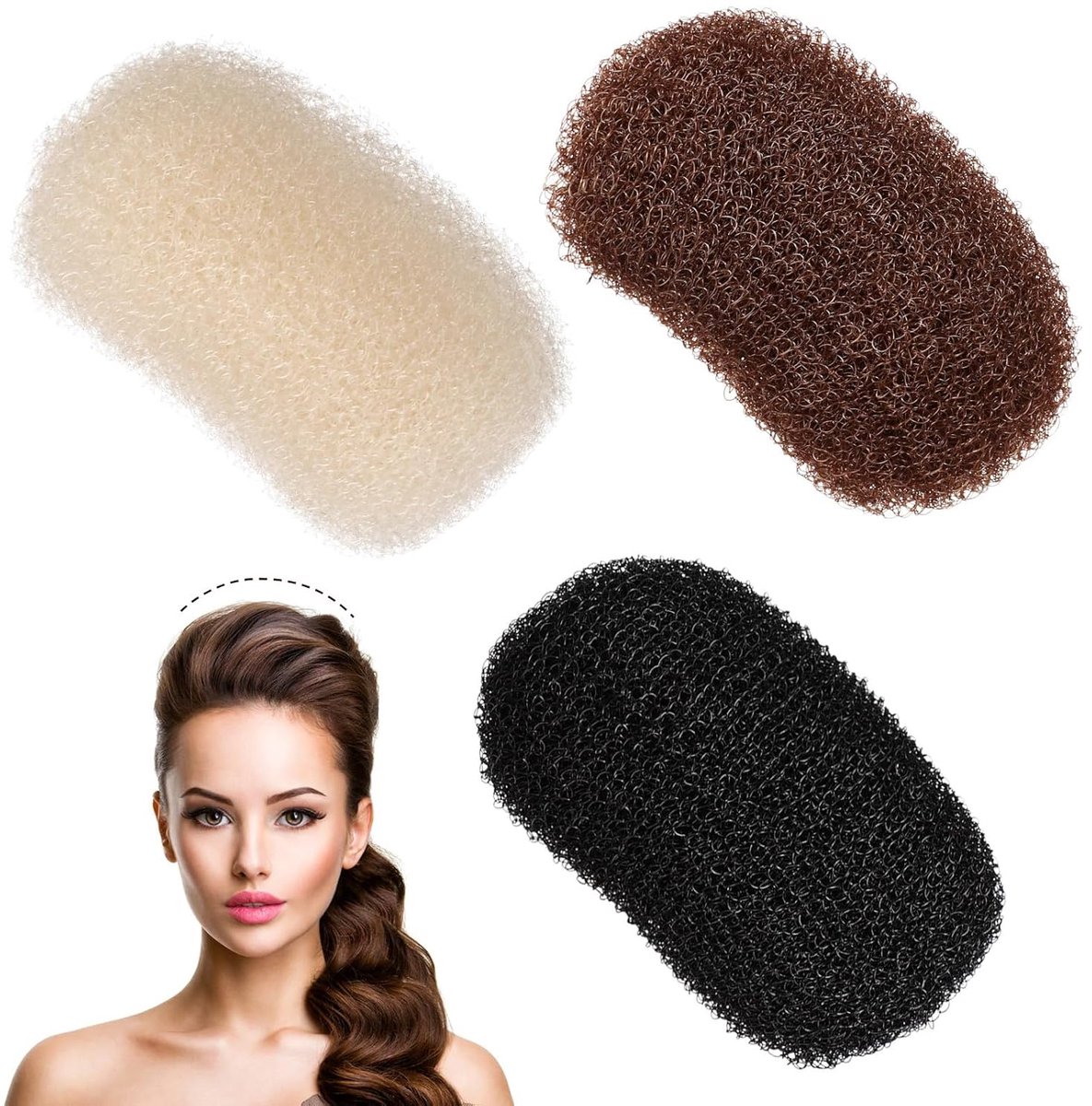 Haarvolumeclips, 3 stuks, onzichtbare haarpads, bump it stylinggereedschap voor vrouwen, bruiloft, feest, dagelijks gebruik, volume haarspelden
