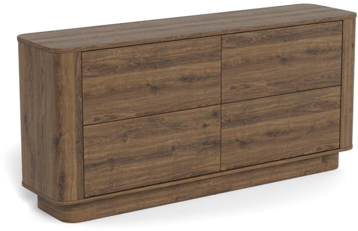 Giga Living Ladekast Sterling Gerookt Eiken 160cm - Giga Living Donkerbruin
