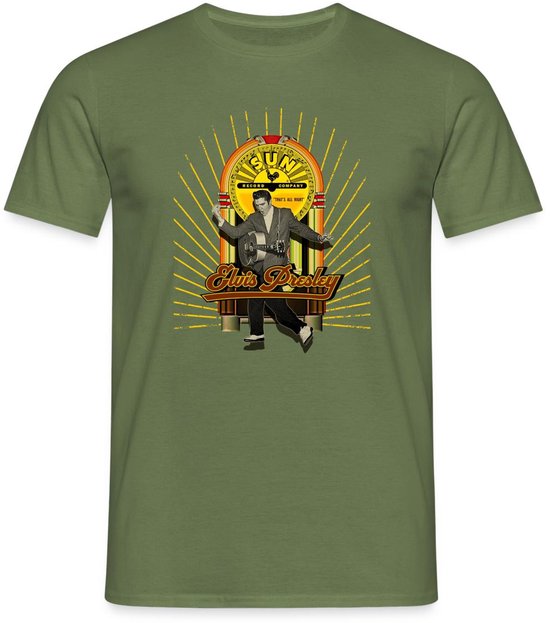 Elvis Presley Sun Record Company Logo T-Shirt Heren