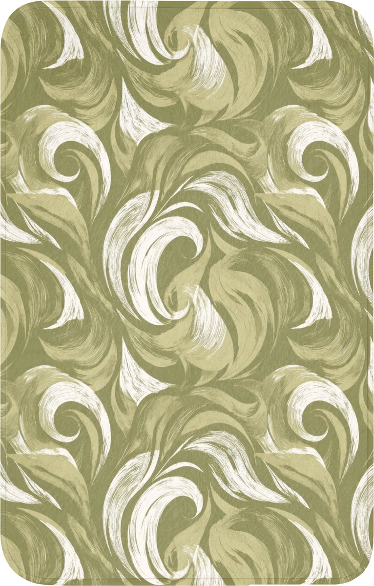 WC mat 50x80 cm - Antislip - Abstract - Textuur - Groen - Toiletmat - Vloermat - Douchemat