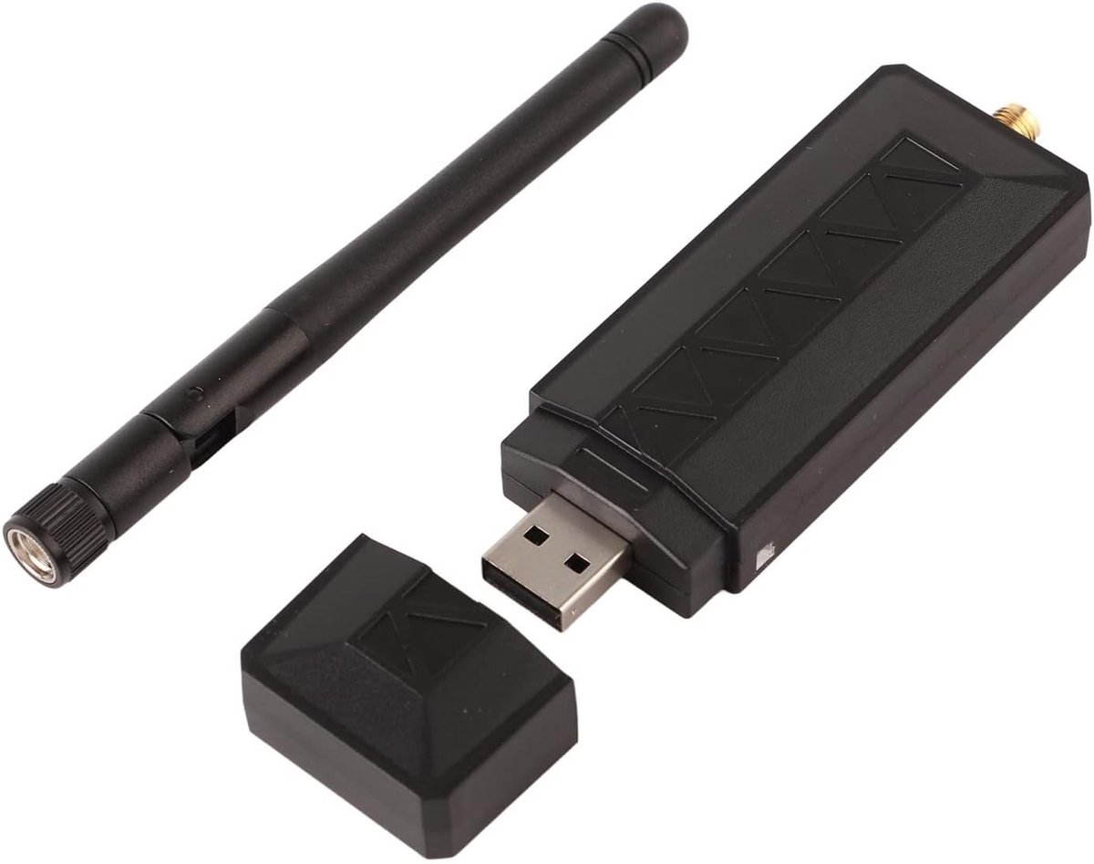 Draadloze USB WiFi Adapter voor TV en Computer met Afneembare 2DBI Antenne, Stabiel en Snel