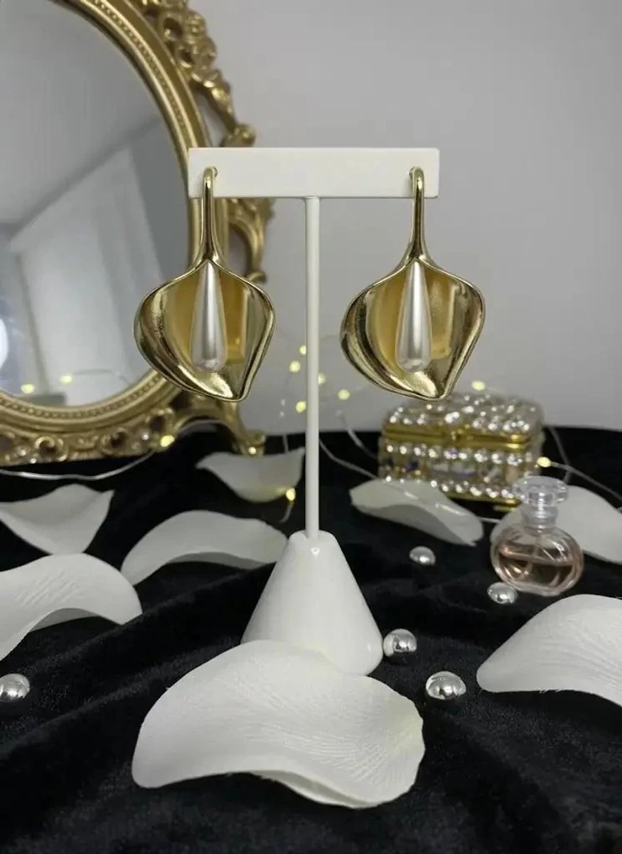 Dorvina Messing Verkleurt Niet Sieraad Goudkleurig Parel Lale Vintage Design Dames Oorbellen