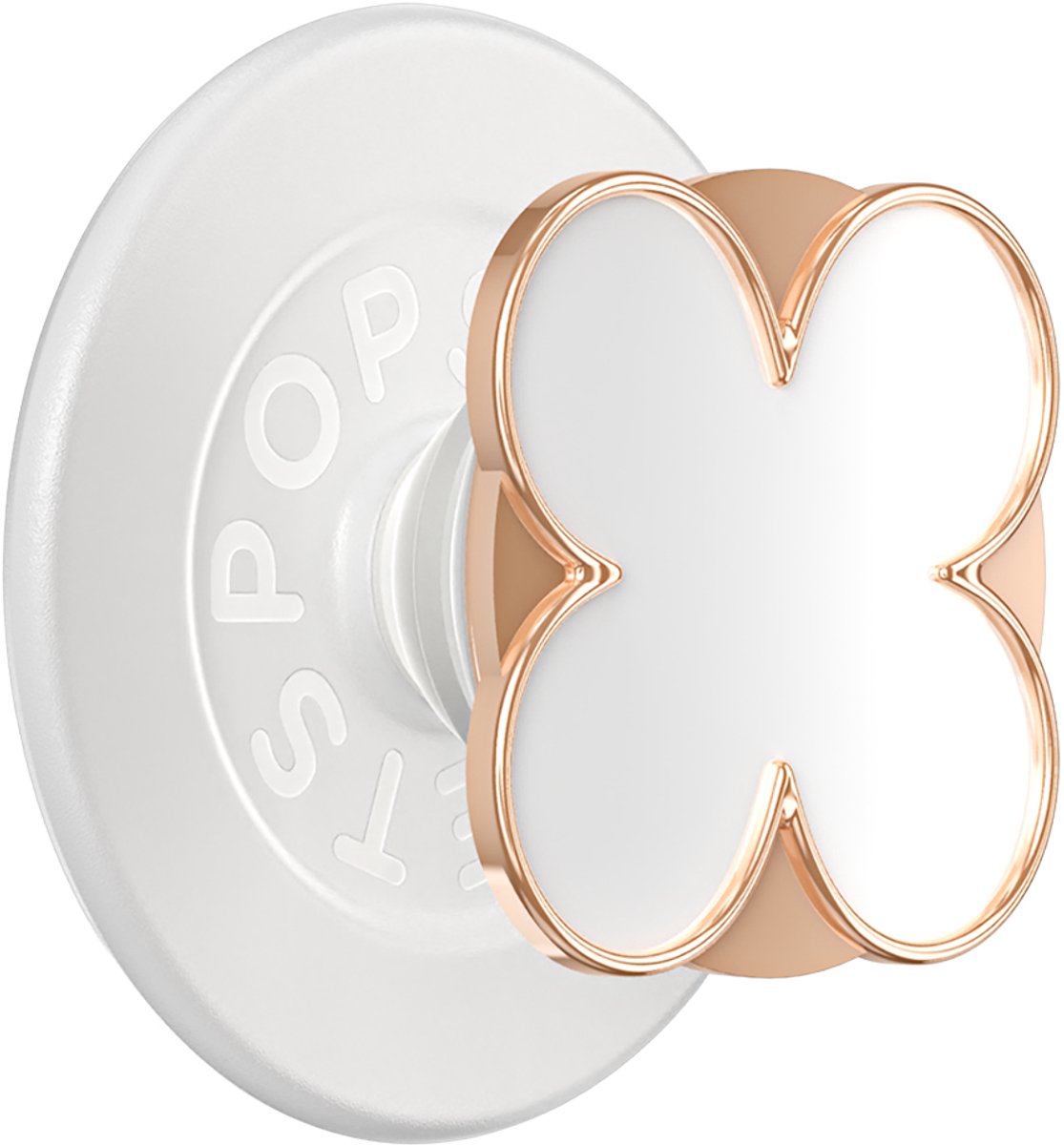 PopSockets, Smartphone PopGrip Premium Enamel Klaver Motief Stevige Bevestiging, Roségoud