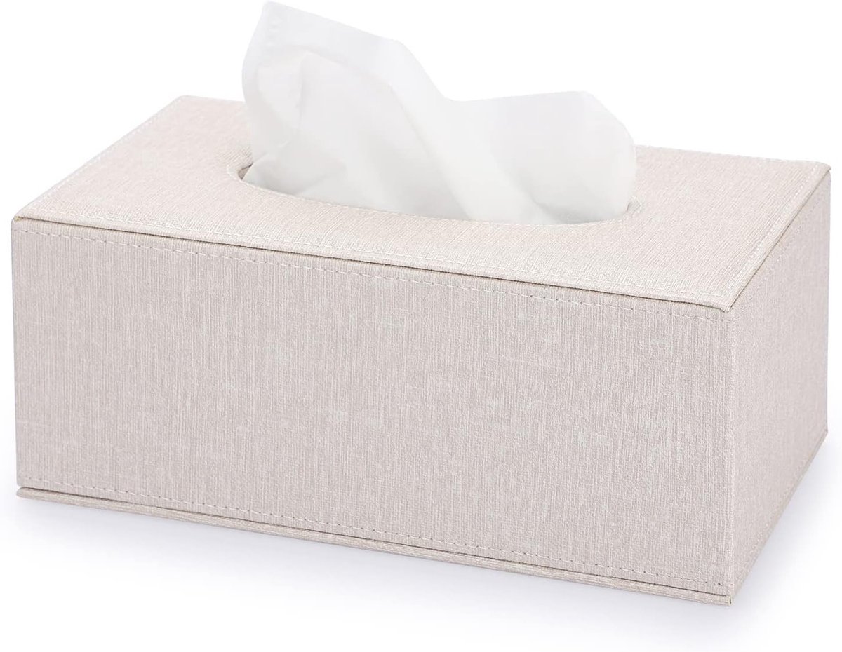 Linnen Tissuepapier Houder - Rechthoekige Tissue Box Cover voor Woondecoratie
