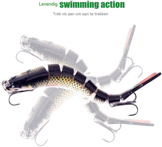carmdering - Hecht Köder Set - Angelköder - 5 Stück Wobbler Swimbait Lebensecht - Für Süß & Salzwasser - Für Raubfische wie Hecht Zander Barsch van carmdering — afbeelding 3