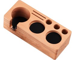 Houten Tamper Station voor 51-54 mm, Hoogte verstelbaar, Perfect voor Barista en Thuisgebruik, Espresso Accessoire voor Koffieliefhebbers