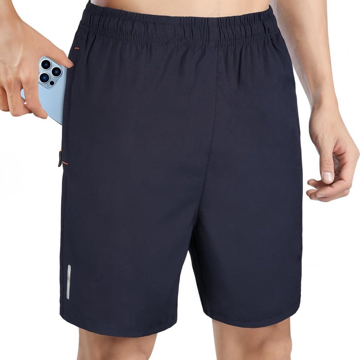 Sneldrogende Hardloopshorts voor Mannen met Ritszakken - Ademend, Elastisch en Ideaal voor Zomer Sportactiviteiten en Fitness