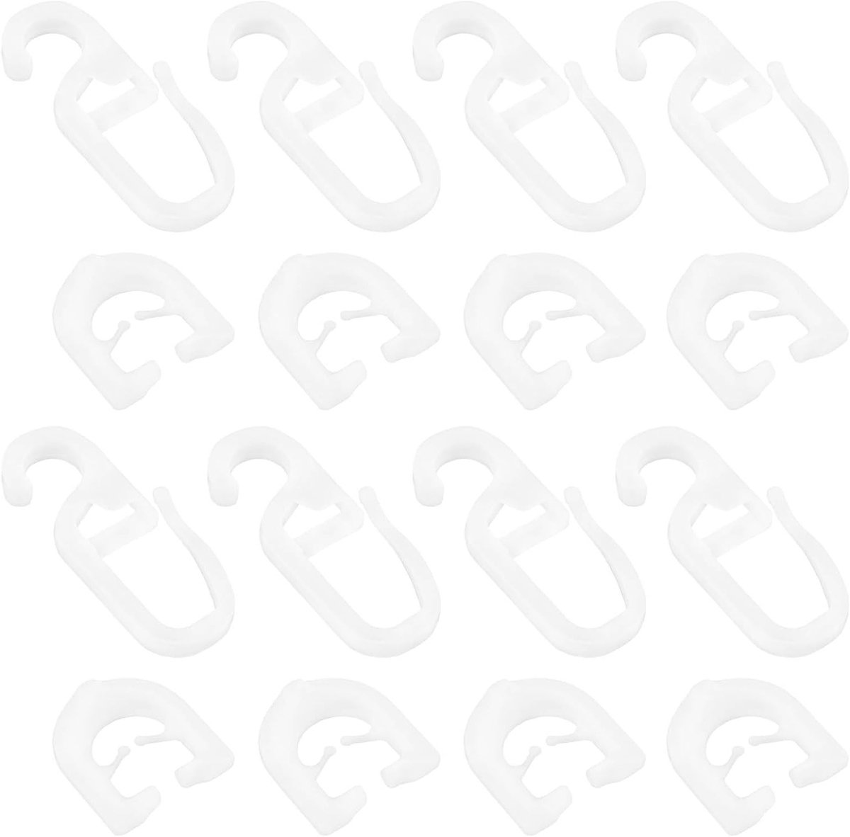 50 Paar Witte Plastic Gordijnhangers Geschikt voor Scania Truck R-s Series - Ideaal voor Huishoudelijk Gebruik en Deur Gordijnen