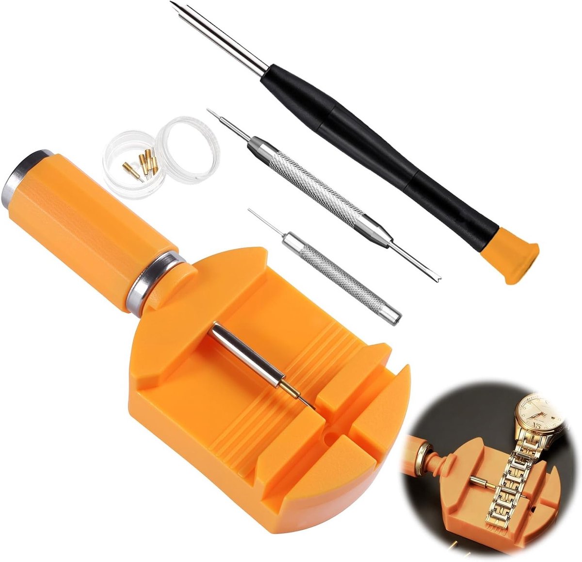 Verwijderaar voor Horlogeband Verbindingspinnen, Precisie Gereedschap voor Horloge Batterij Vervangen en Armband Aanpassing, Ideaal voor Thuiswerkplaats