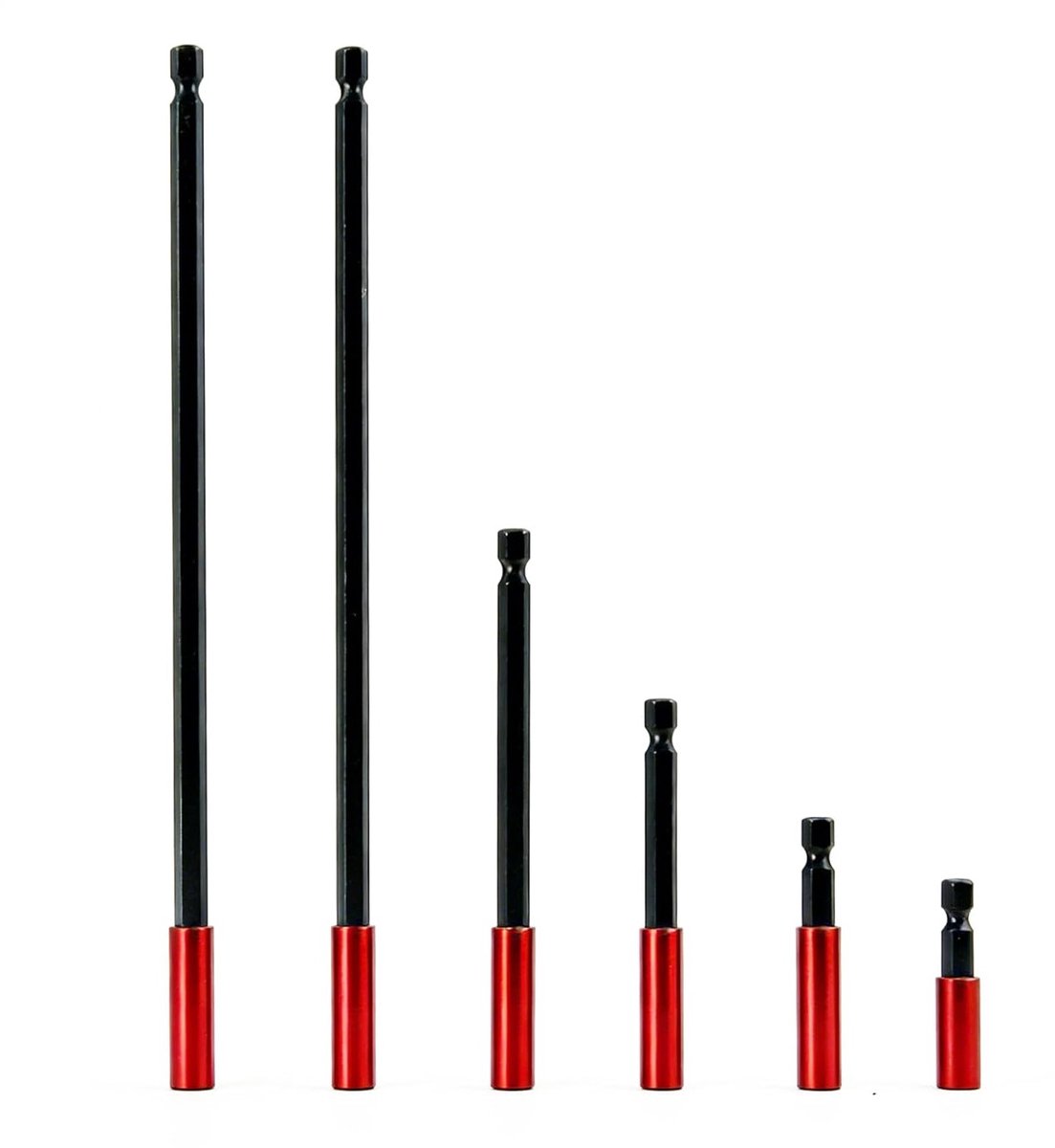Set van 6 Stuks Inbussleutel Verlengstukken met Haak Schroevendraaier en Bit Verlenging - Ideaal voor Klussen, Gereedschap en Onderhoud (50 mm, 60 mm, 100 mm, 150 mm, 300 mm)