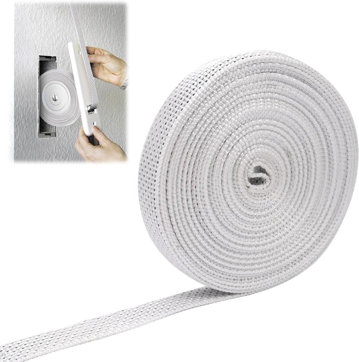 Hoogwaardige Roller Shutter Tape 14mm - Verstevigde en UV-bestendige Reparatietape voor Rolluiken, Ideaal voor Ramen en Deuren, Slijtvast en Scheurbestendig