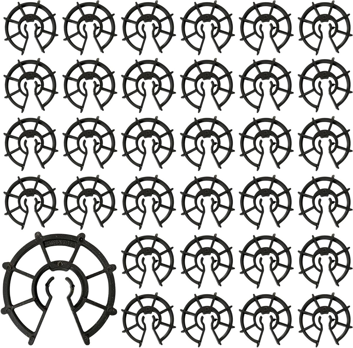 Set van 100 kunststof wiggen voor stalen staven van 8 tot 12 mm, verticale bevestiging en versterking voor betonplaten, accessoires voor bekisting en montage