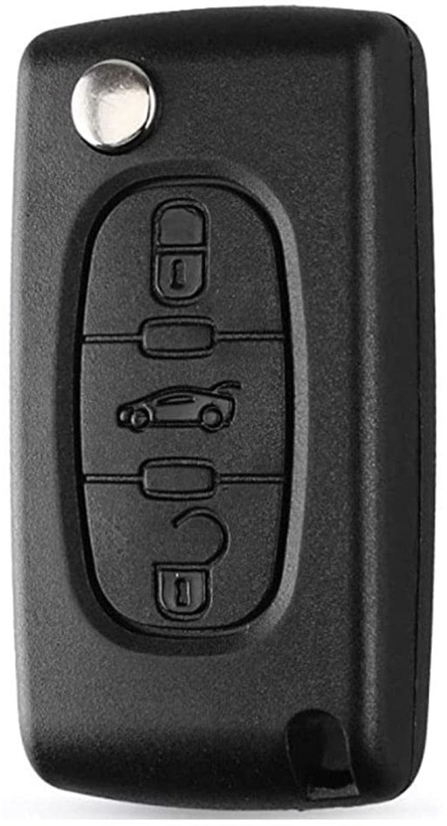 ONF3 - 3 Keys Case - Sleutelbehuizing - Vouwsleutel voor Peugeot en Citroen - CE0523 - Vervangende sleutel - Geschikt voor auto - 3 knoppen