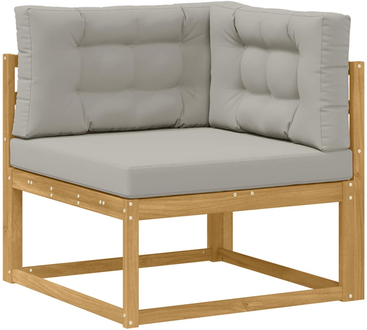 vidaXL - Buitenhoekbank - Polyester - Wit