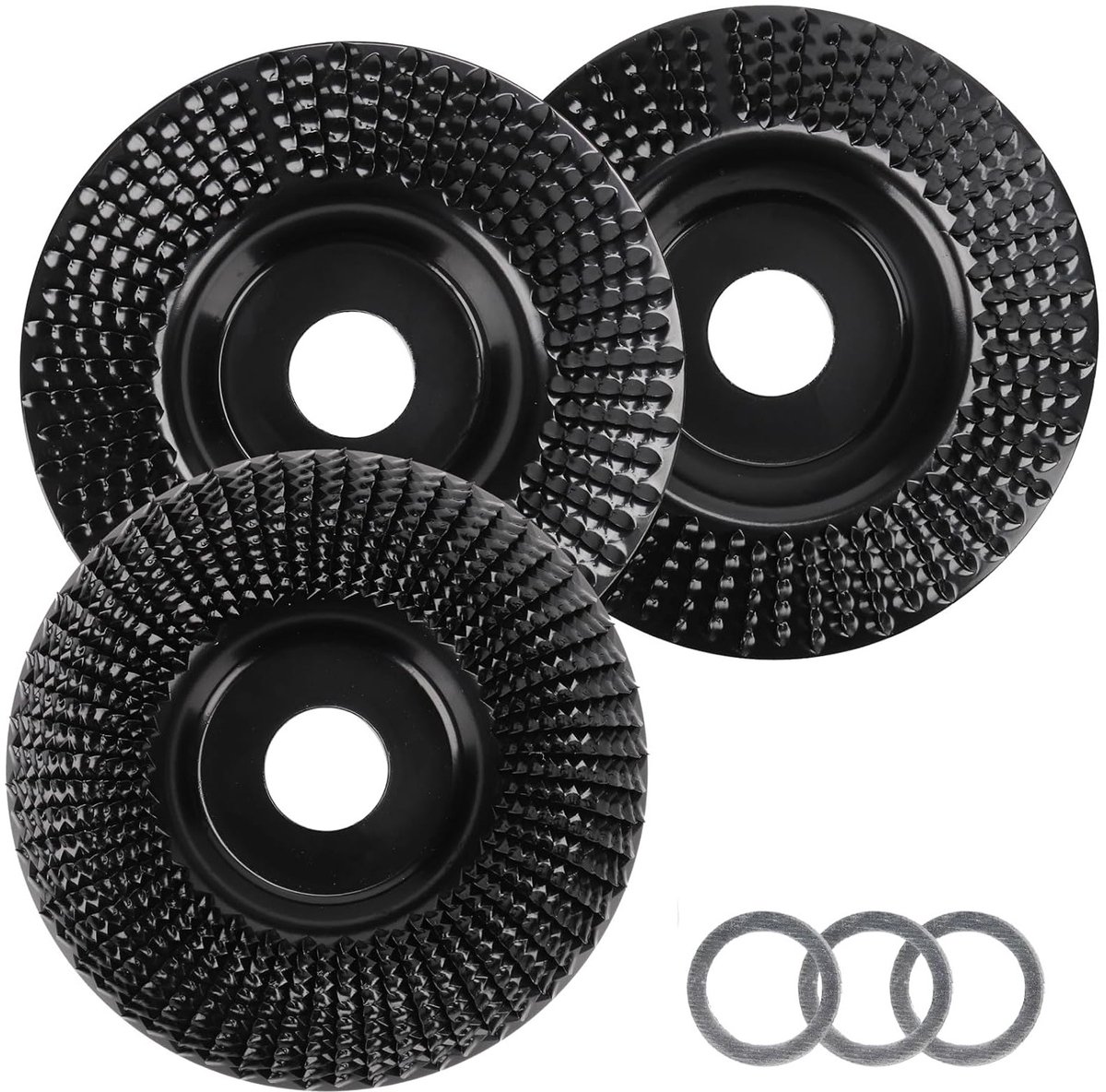 Houten Rasp- en Freesschijven Set (125mm) voor Haakse Slijper