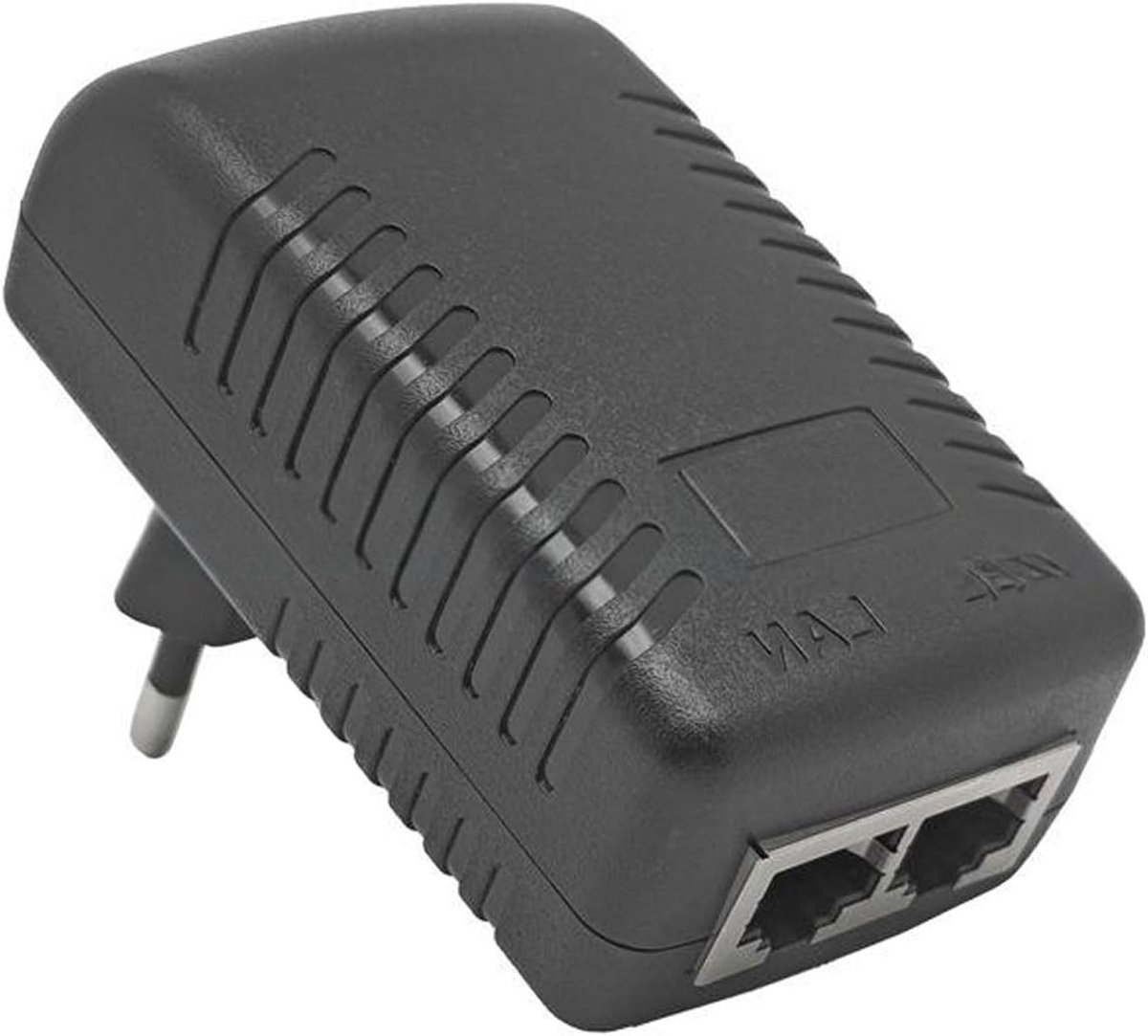 PoE Injector 48V 0.5A voor IP Cameras, Access Points en VoIP Telefoons met Drievoudige Bescherming en Adapterfunctie