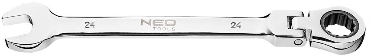 Grupa Topex NEO - Ringsteeksleutel met Scharnier en Ratelsleutel - 24mm - 72-tands Ratchet