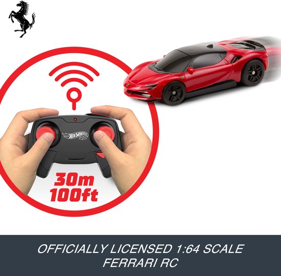 Hot Wheels Op Afstand Bestuurbare Ferrari Auto Rood van Hot Wheels — afbeelding 2
