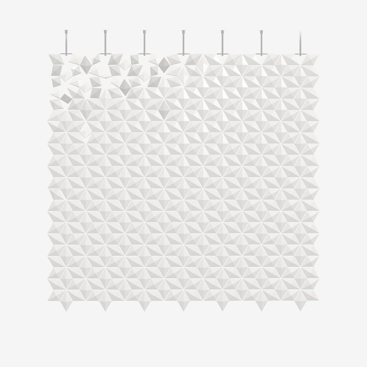 Expositie partition – Facet 238 × 226 cm in wit