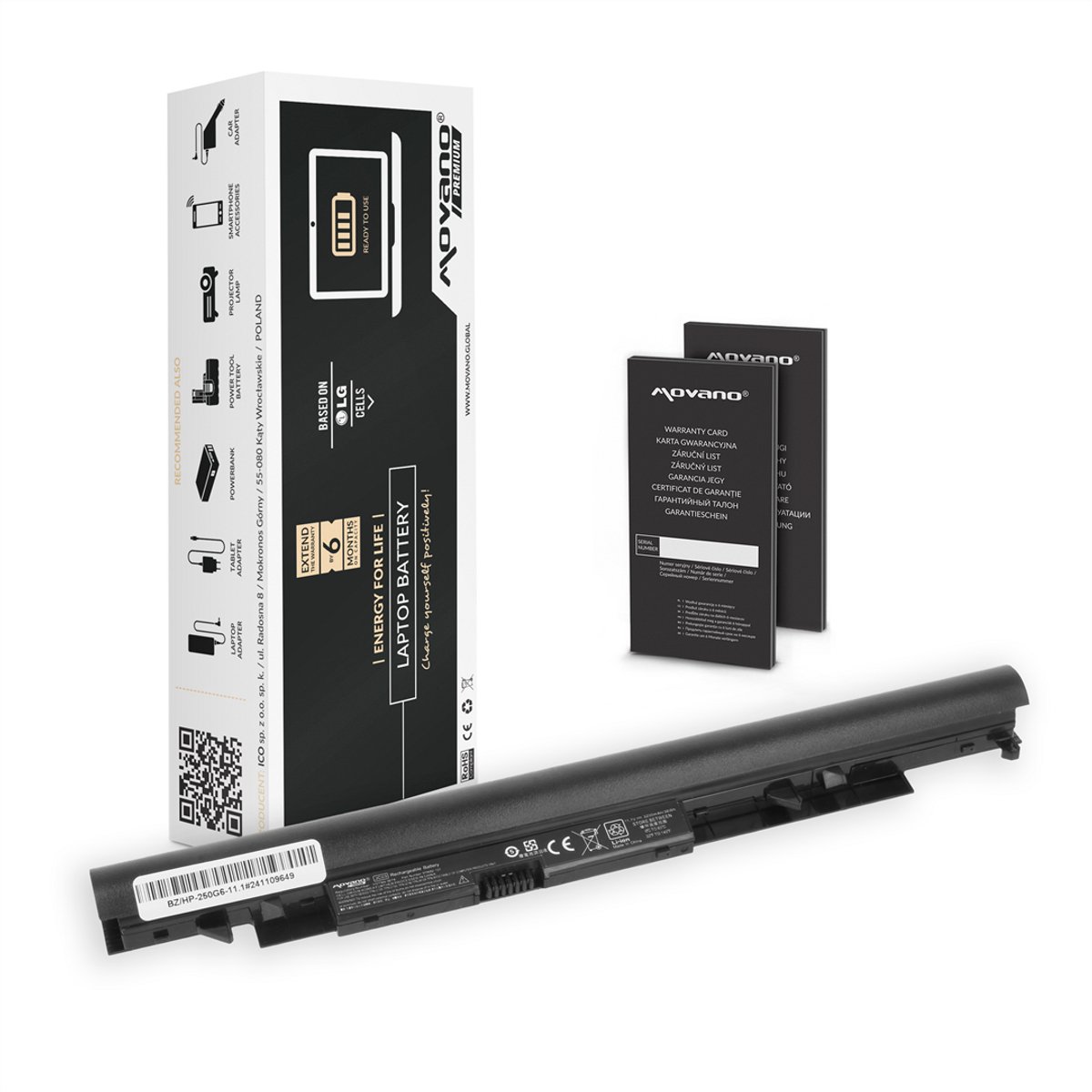 Movano Premium JC03 JC04 - Batterij - HP 250 255 G6 - 3200 mAh - 11,1V