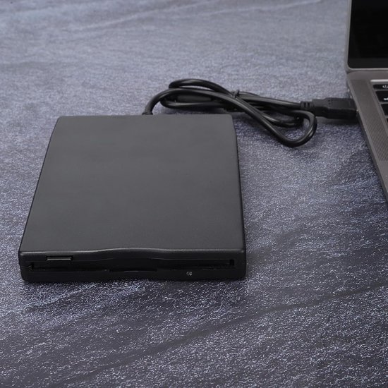 Externe Floppy Drive - Draagbare Schijf - Bestanden Overzetten - USB Aangedreven - 35 inch - Zwart van Merkloos — afbeelding 2