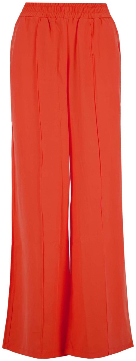 Zusss Broek Lyocell Twill Fladder Broek 0303 0051 Coral Dames Maat - S