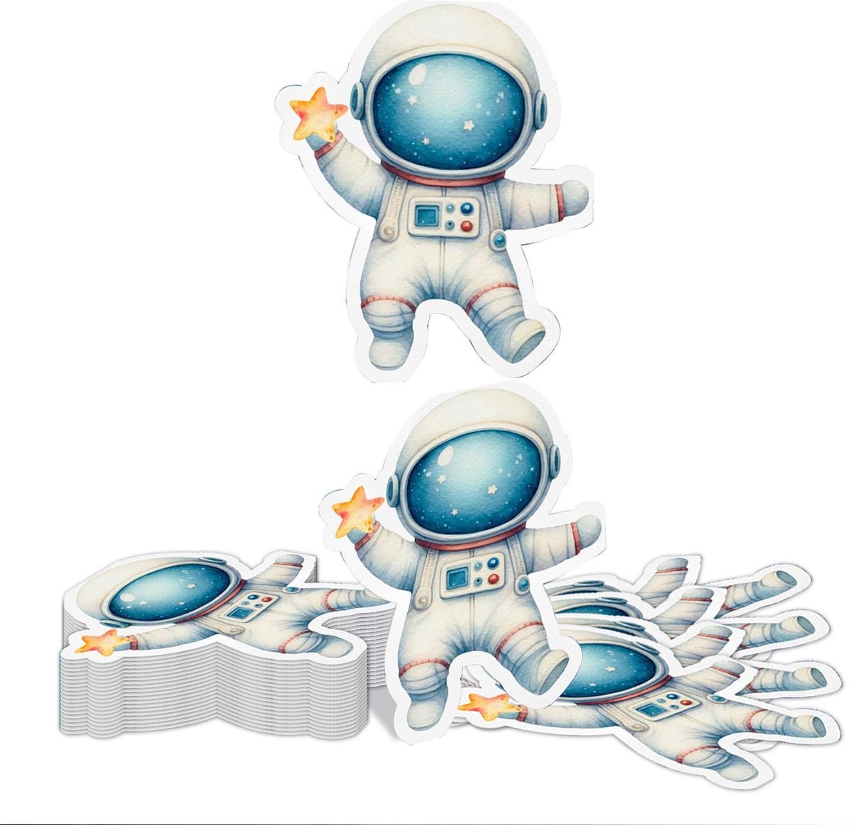 Seb3 - Astronaut Napkins - 20 Stuks - Dikke en Absorberende Papieren Servetten - Ruimte Thema - Wegwerpservetten - Feestaccessoires - Voor Kinde...