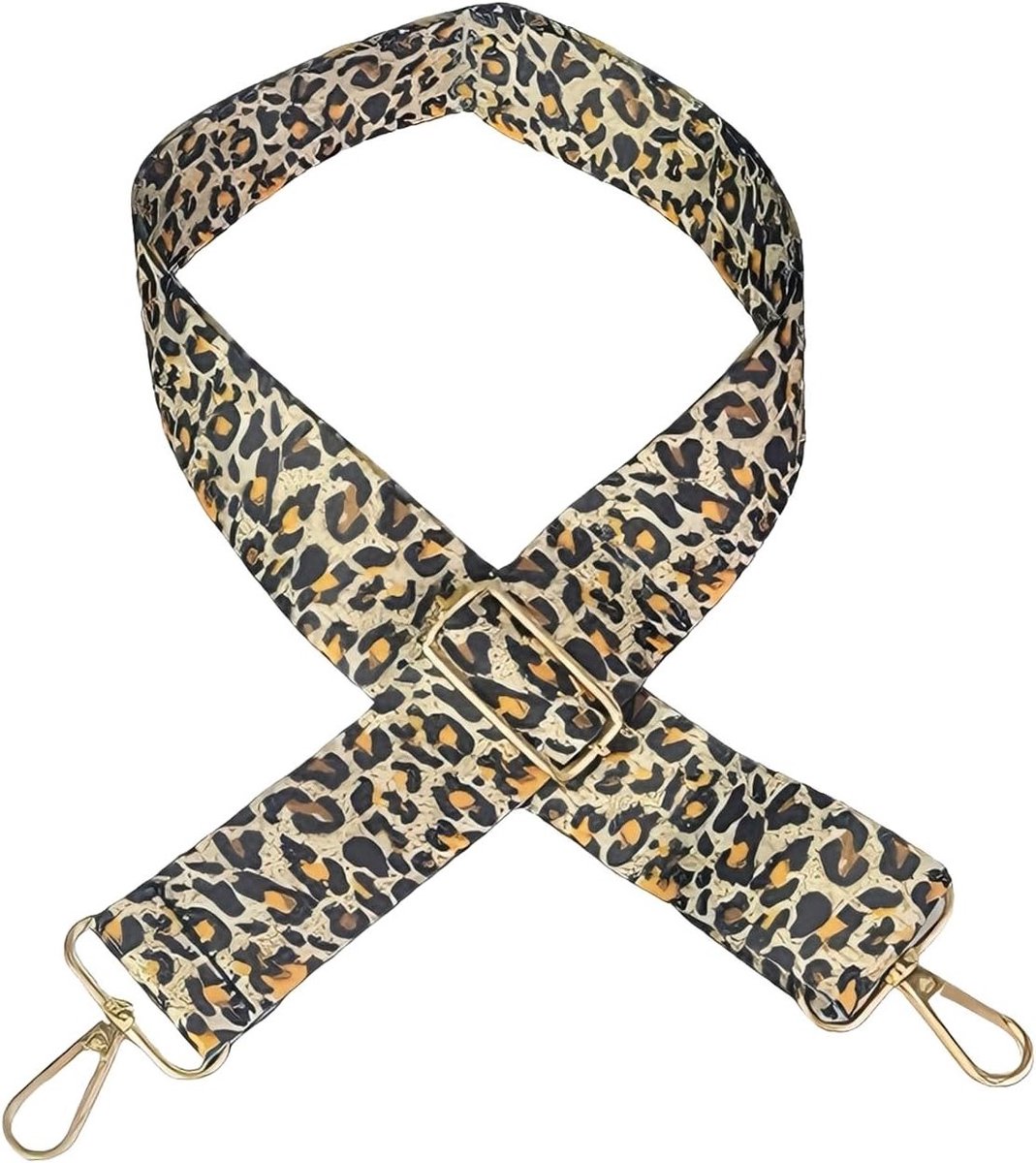 Brede Verstelbare Schouderriem voor Dames met Luipaardprint - Universele en Verwisselbare Handtasriem, Elegant Accessoire voor Vrouwen, Perfect voor Diverse Stijlen