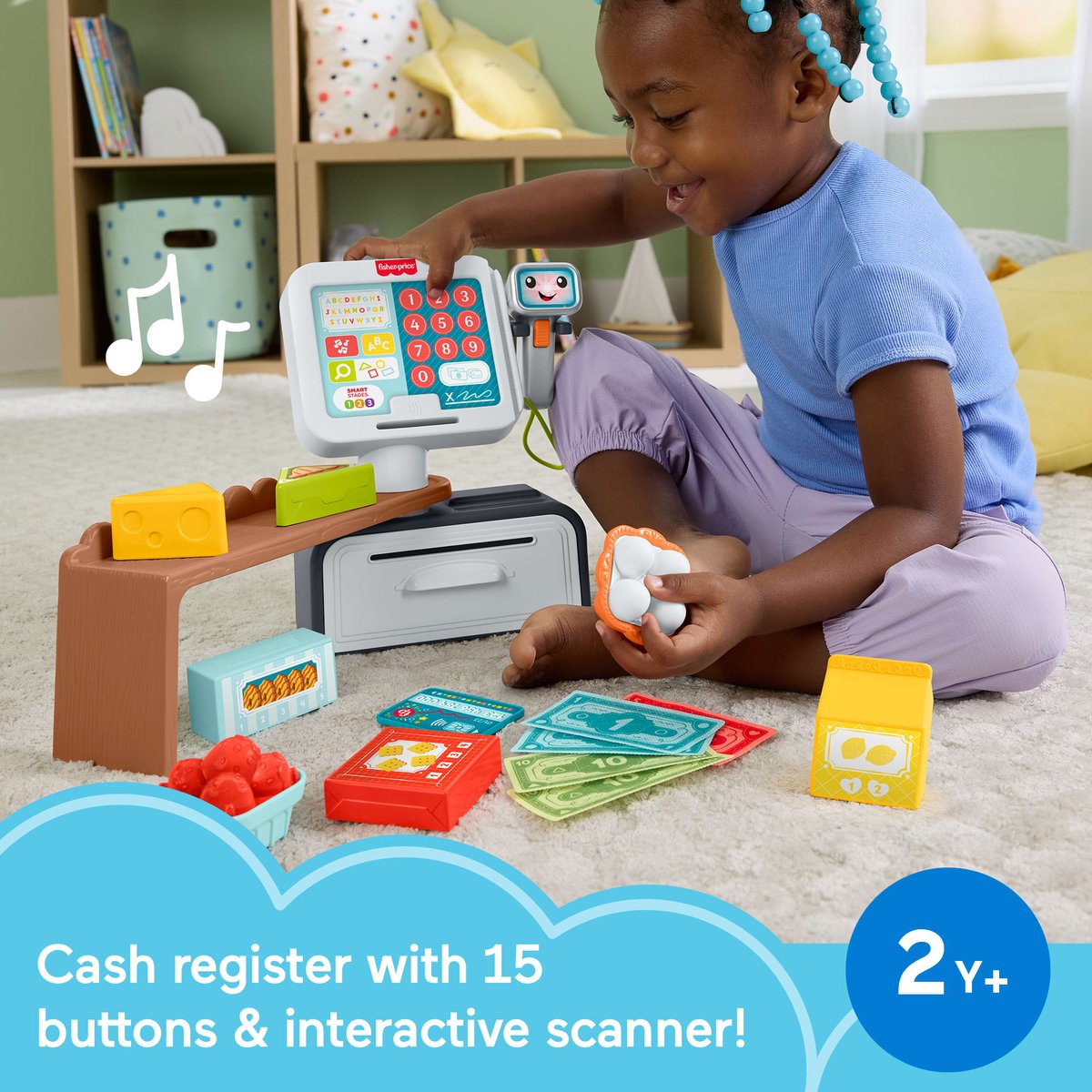 Fisher-Price Leerplezier Tellen en Shoppen - Speelgoedkassa — afbeelding 2