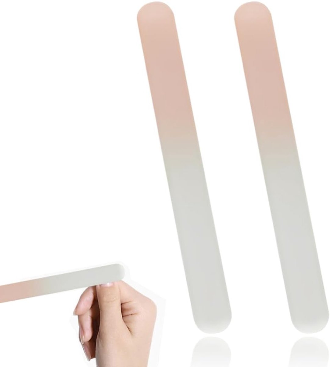 Zachte Vijl voor Baby Nagels - 2 Stuks Roze Kristal, Ideaal voor Veilig Nagelverzorging en Comfortabele Gebruik