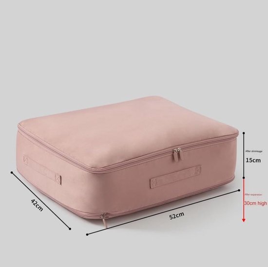 Zelfcomprimerende Organizer - Opbergzak Dekbed - Ruimte Besparen - Zonder Vacuüm Comprimerend - 52x42x30CM - Blauw — afbeelding 5