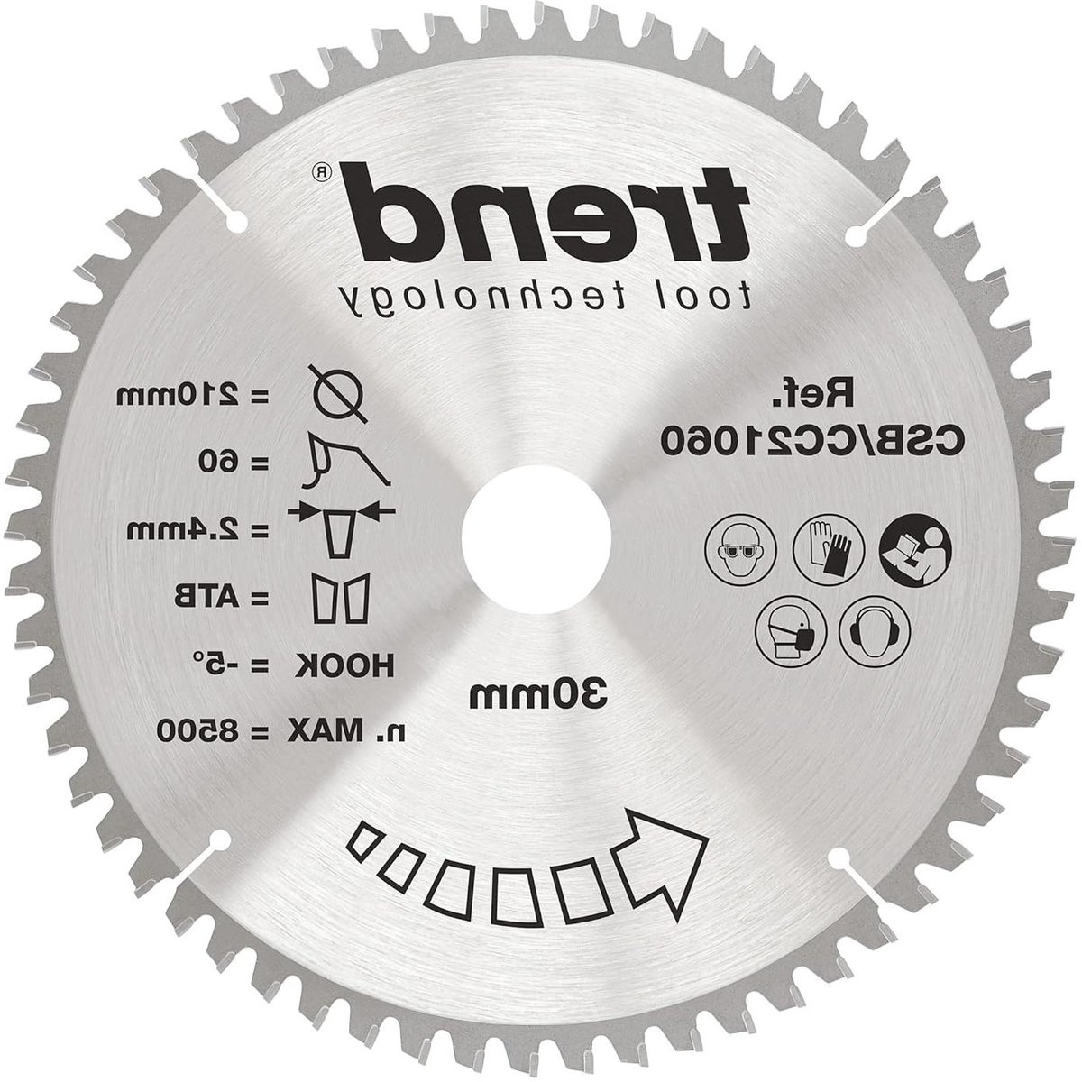 Houtverstekzaagblad - Zaagblad Cirkelzaagblad - Houtbewerking - Extra fijn oppervlak - 210 mm - Zilver