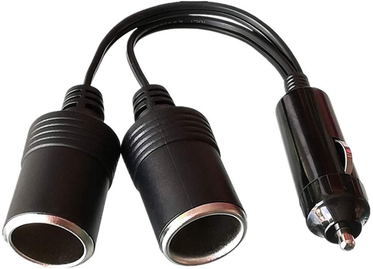 Allecto - Auto Lader - 1 naar 2 Sigarettenaansteker Splitter - DC 12V 24V Adapter - Flexibel en Draagbaar - Meerdere Apparaten - Geschikt voor Mobi...