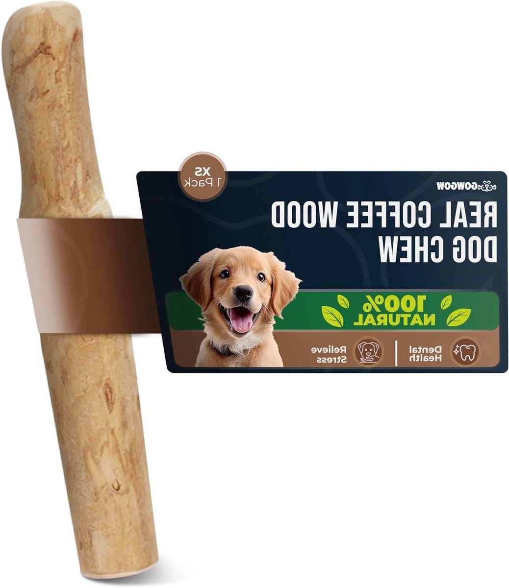 Koffiehouten Hondenkauwspeelgoed - Kauwstok Hond - Tanden Reinigen - 100% Natuurlijk - 7.4 inch - Natuurlijk