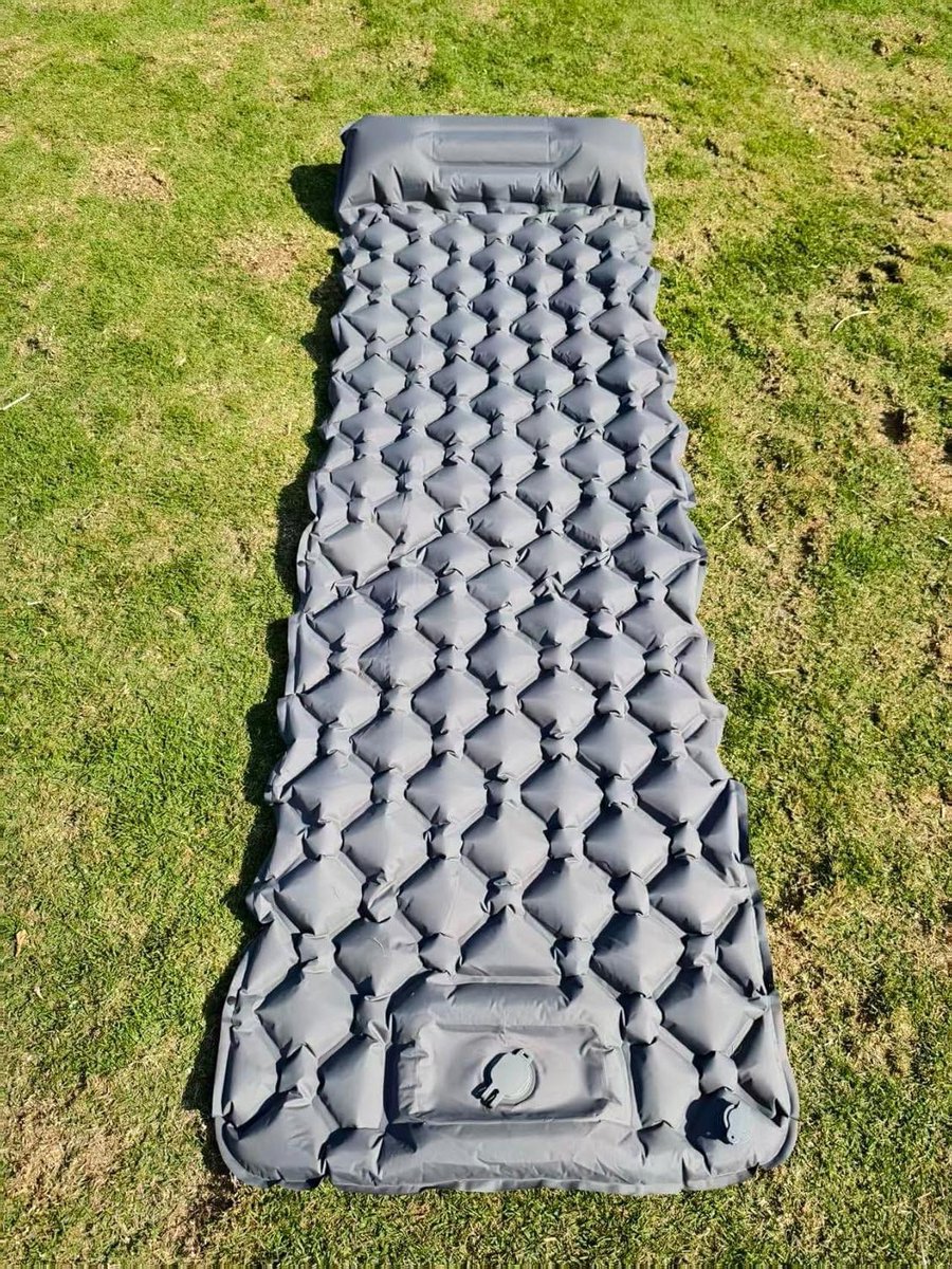 Camping Slaapmat - Kampeer mat - Kamperen en Hiken - Ingebouwde Voetpomp - Twin - Blauw