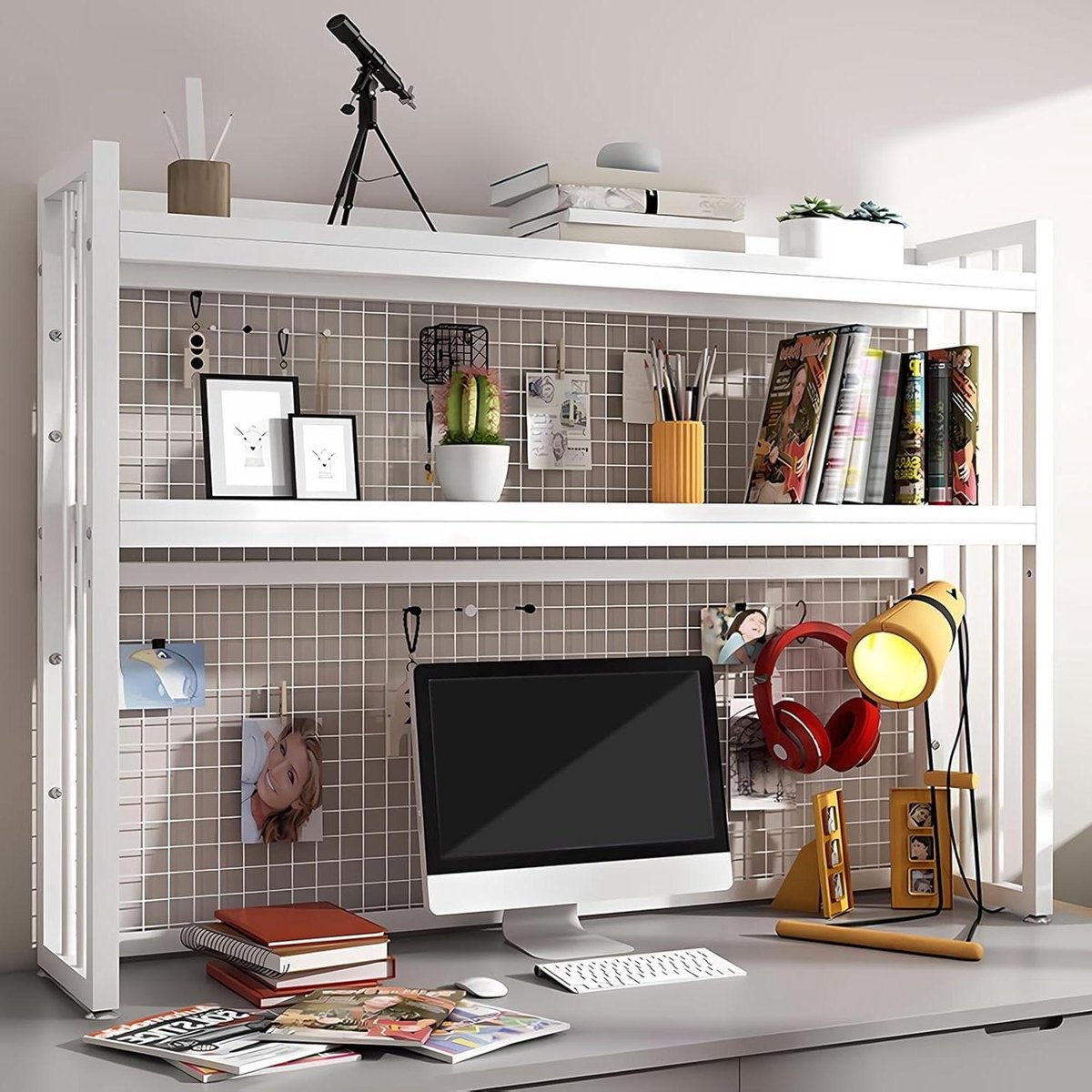 Bureau plank organizer - Verstelbare plank - Bureau organiseren - Verstelbare hoogte - 115cm - Zwart
