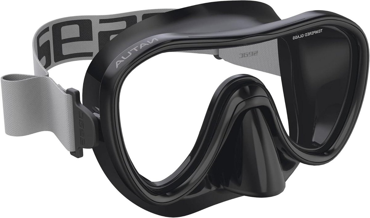 Duikmasker - Snorkelmasker Zwemmasker - Snorkelen en Duiken - Gehard Glazen Lens - 4 mm - Zwart