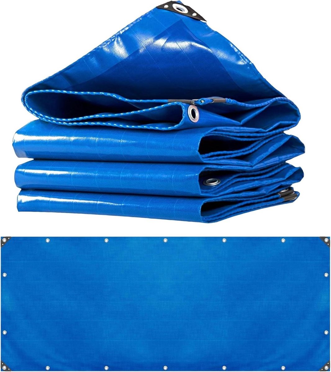 Zwaar Zeildoek - Waterdicht Grondzeil - Buiten Beschermen - Scheurbestendig PVC - 1.5x19 m - Blauw