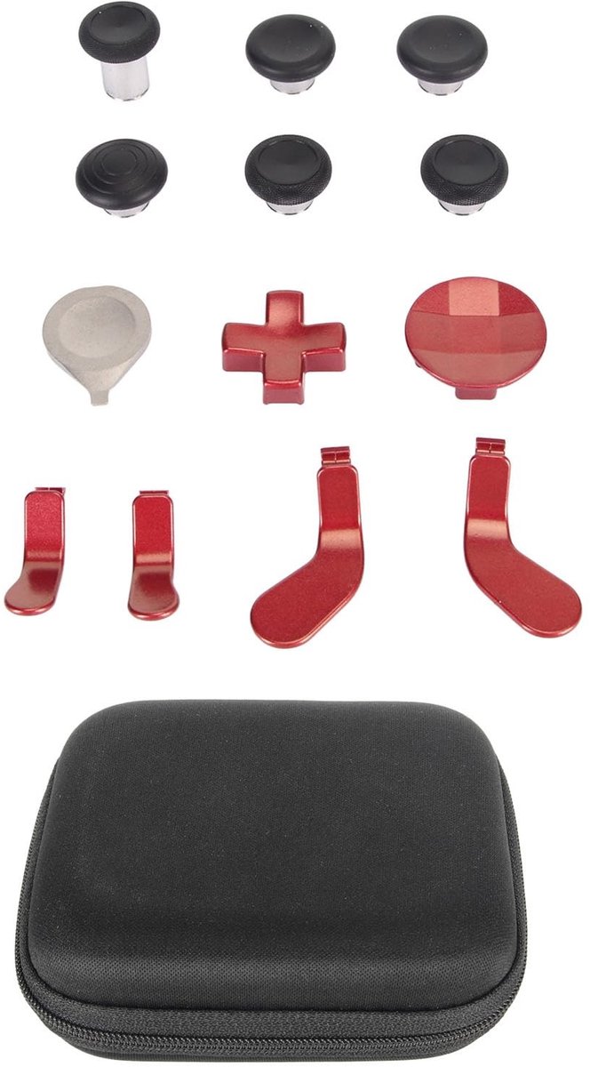 Allecto - Vervangende thumbsticks - Metalen thumbsticks kit - 13-in-1 set - Rood - Voor One Series 2 - Joystick en D-pad