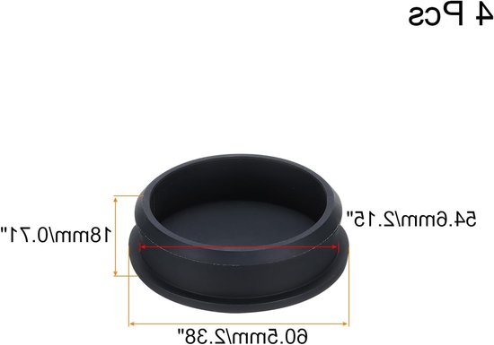 Dailygoods- Gatstoppers 54,6 mm - Siliconen - Waterdicht - Afdichtingspluggen - Rubber - Geschikt voor instrumenten - Rubberstop van Dailygoods — afbeelding 5