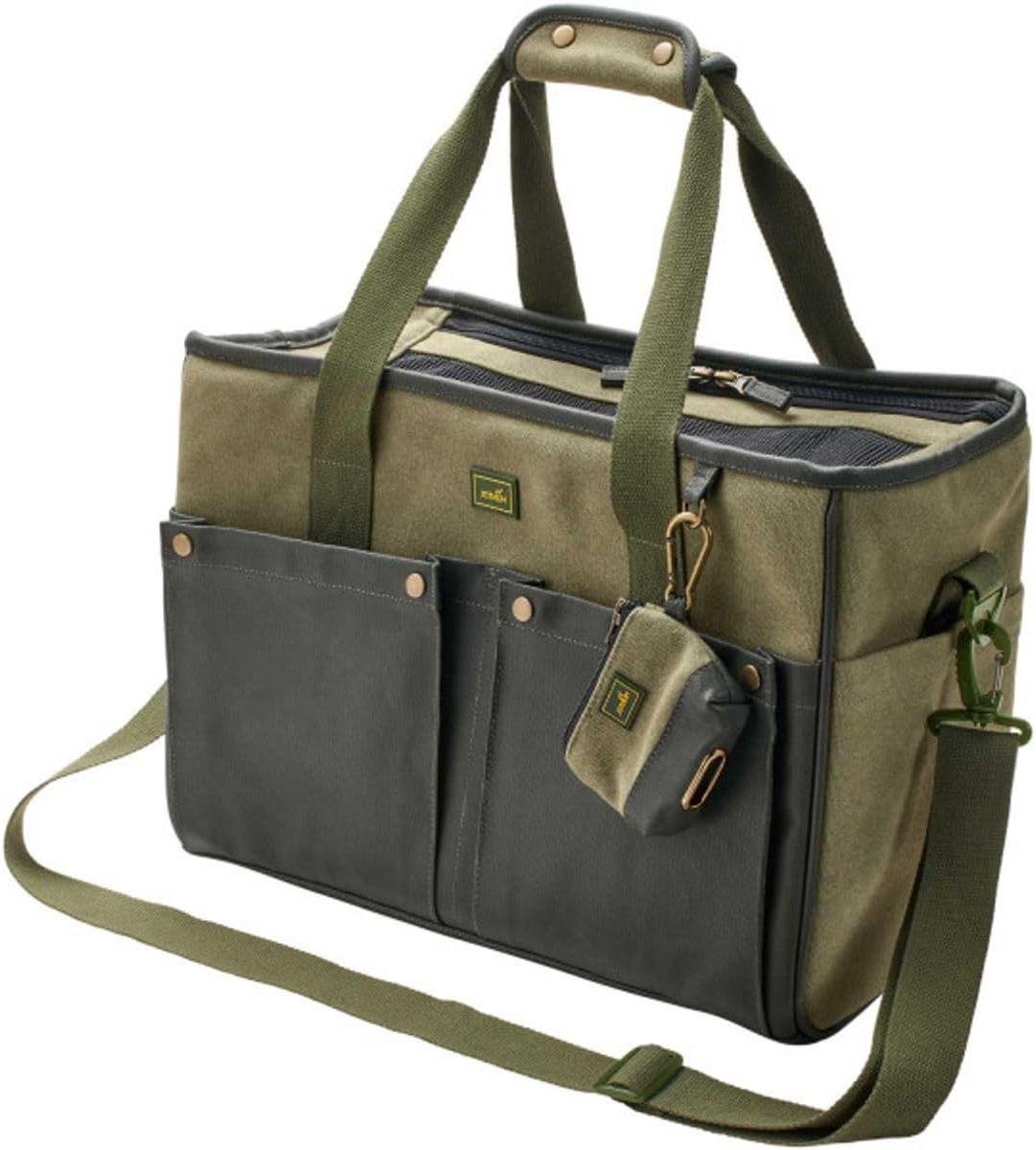 Draagtas Huisdieren - Reistas Kat Hond - Comfortabel Vervoer - Wasbare Inlegzool - 40 x 20 x 30 cm - Kaki