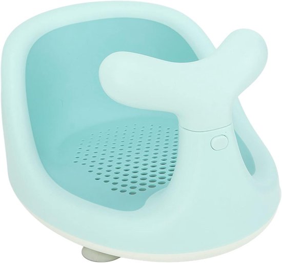 Allecto - Groene Antislip Cartoon Walvis Babybadzitje - Veilig en Ademend - 38 x 30 x 20 cm - Siliconen Mesh Kussen - Geschikt voor Baby's - Liggend van Allecto — afbeelding 3