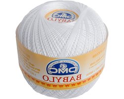 Haakgaren Katoen - Breigaren Babylo - Decoreren Haken - Langstapelig Gekamd Katoen - 100 gram 266 meter - Wit Beige