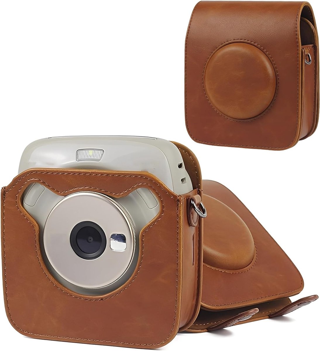 Beschermende Camera Tas voor Fuji Instax Square SQ10 SQ20 - Op maat gemaakte PU Leren Tas met Verstelbare Schouderriem, Compact en Duurzaam voor Fotografie en Reizen