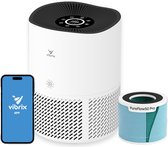 Vibrix PureFlow50 Luchtreiniger / Air Purifier – HEPA H13 + koolstoffilter – 350 m³/u – Voor kamers tot ca. 50 m² – Ionisator – App-bediening – Zeer stil met slaapstand – Luchtkwaliteitindicator