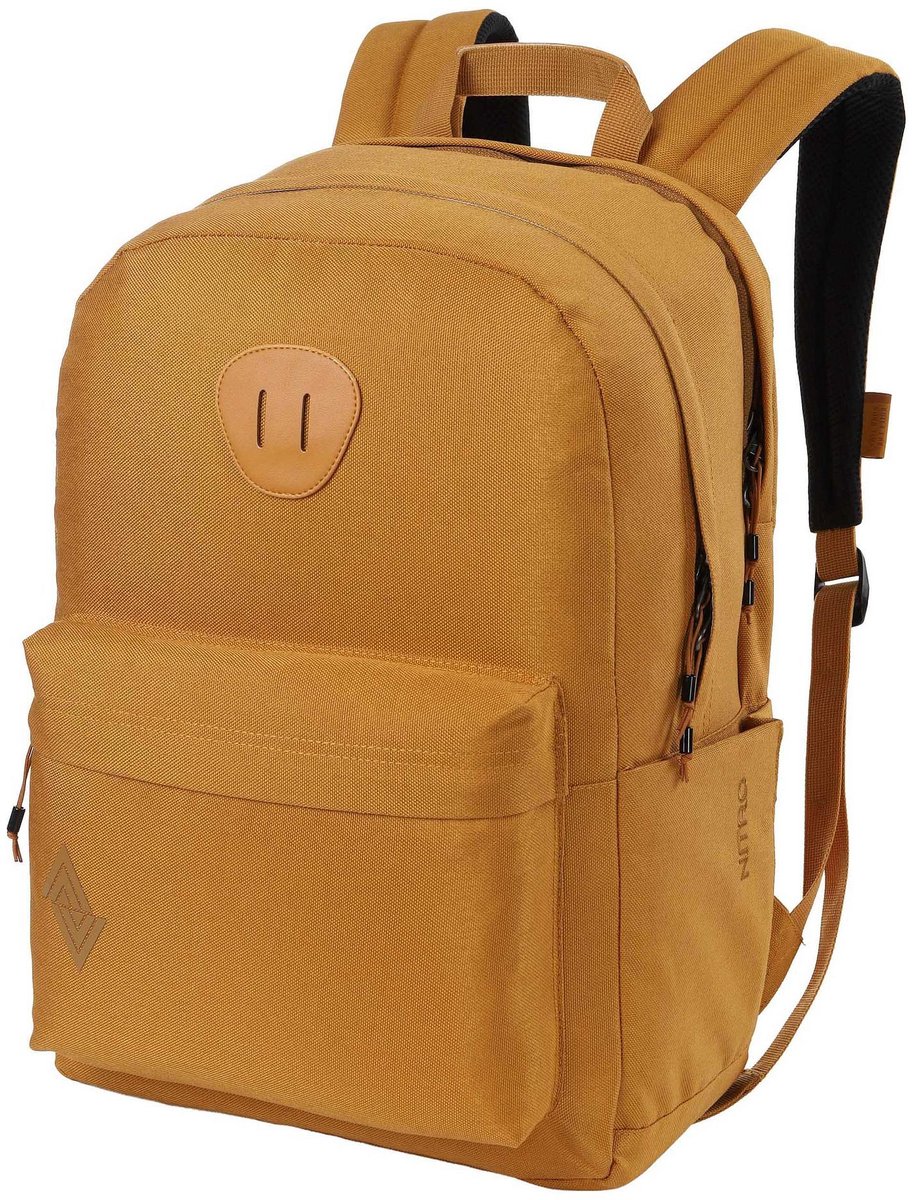 NITRO vrijetijdsrugzak rugzak met laptopvak Urban Plus Backpack 28L Amber Glow donkergeel