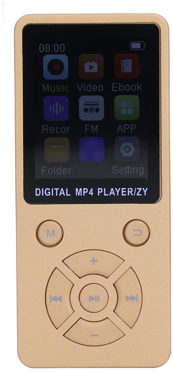 Allecto - MP3-speler - Draagbare muziekspeler - HiFi geluid - 32 GB - Ondersteuning tot 128 GB - Geschikt voor sporten - HD-scherm 1,8 Inch