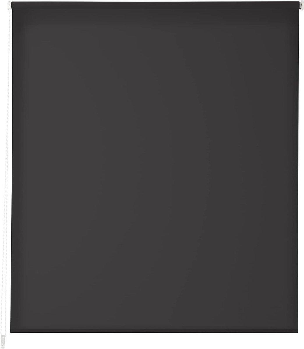 Rolgordijn - Lichtdoorlatend raamdecor - Privacy in huis - Glad antraciet design - 110 x 2