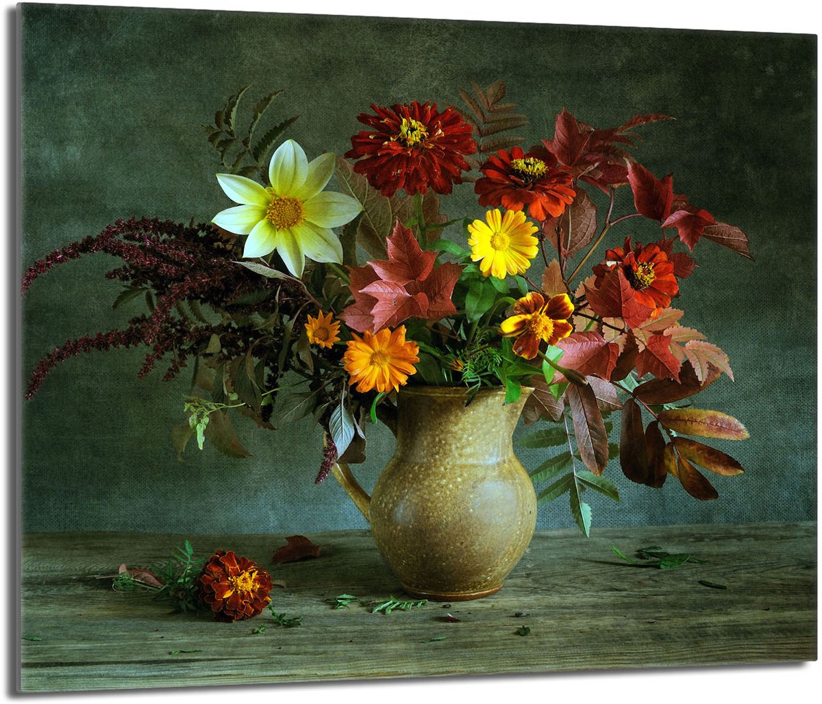 TMK ArtDeko - Snijplank - Glas - 60x52 - Bloemen