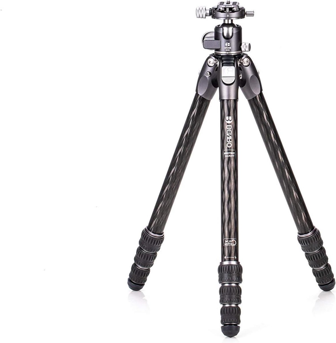 Reisstatief Koolstofvezel - Fotografie Statief - Stabiele Foto's Maken - Zonder Middenkolom - 24 cm - Zwart